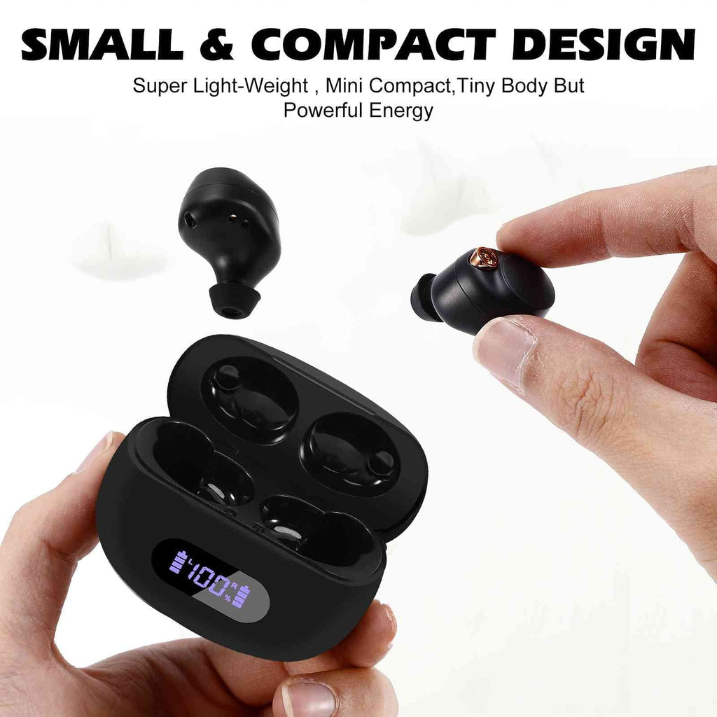 UrbanX True Wireless Bluetooth Earbuds + Charging Case, Black, Dual Connect, IPX5 Water Resistance, Bluetooth 5.2 Connection, Balanced, Bass Boost Compatible with Lenovo K12 Pro