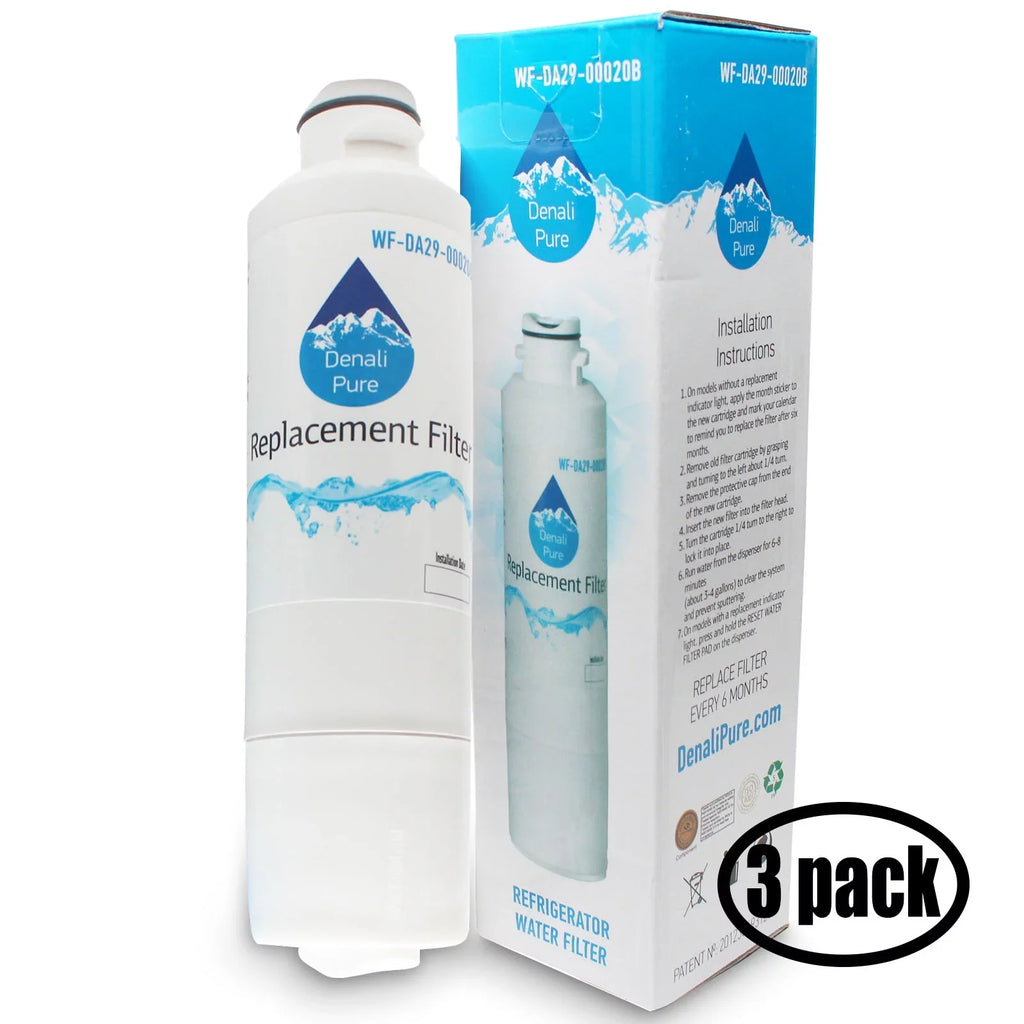 3-Pack Replacement for Sizeamsung RF4287HABP/XAA 02 Refrigerator Water Filter - Compatible with Sizeamsung DA29-00020B, DA29-00020A, HAF-CIN Fridge Water Filter Cartridge