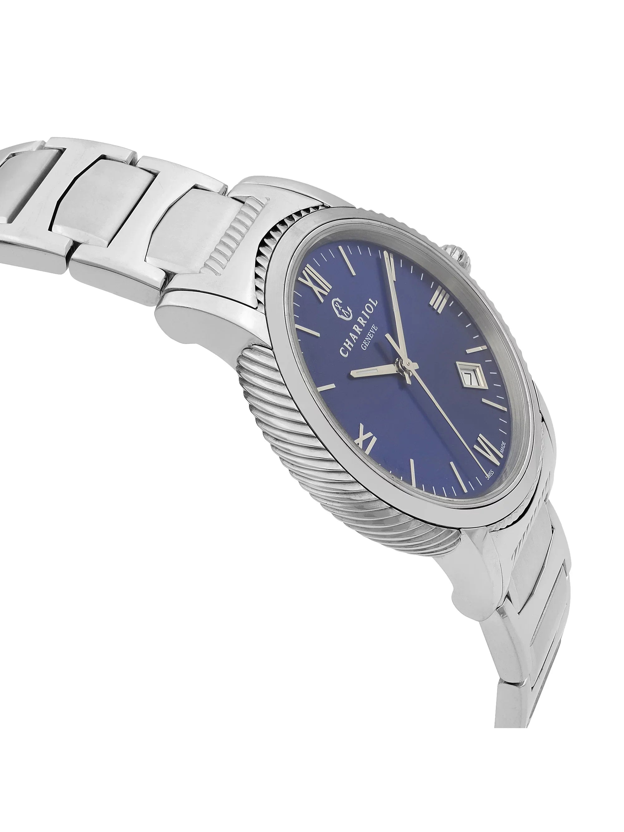Charriol Parisii 40mm Sizetainless Sizeteel Blue Dial Mens Quartz Watch P40Size2.930.002
