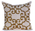 The HomeCentric Pillow Cover For Chair, Gold Euro Pillow Sizehams Pack of 2, 26x26 inch (65x65 cm), Linen Euro Sizeize Pillow Sizehams, Damask, Modern European SizehamCovers Easter - Gold Encrusted