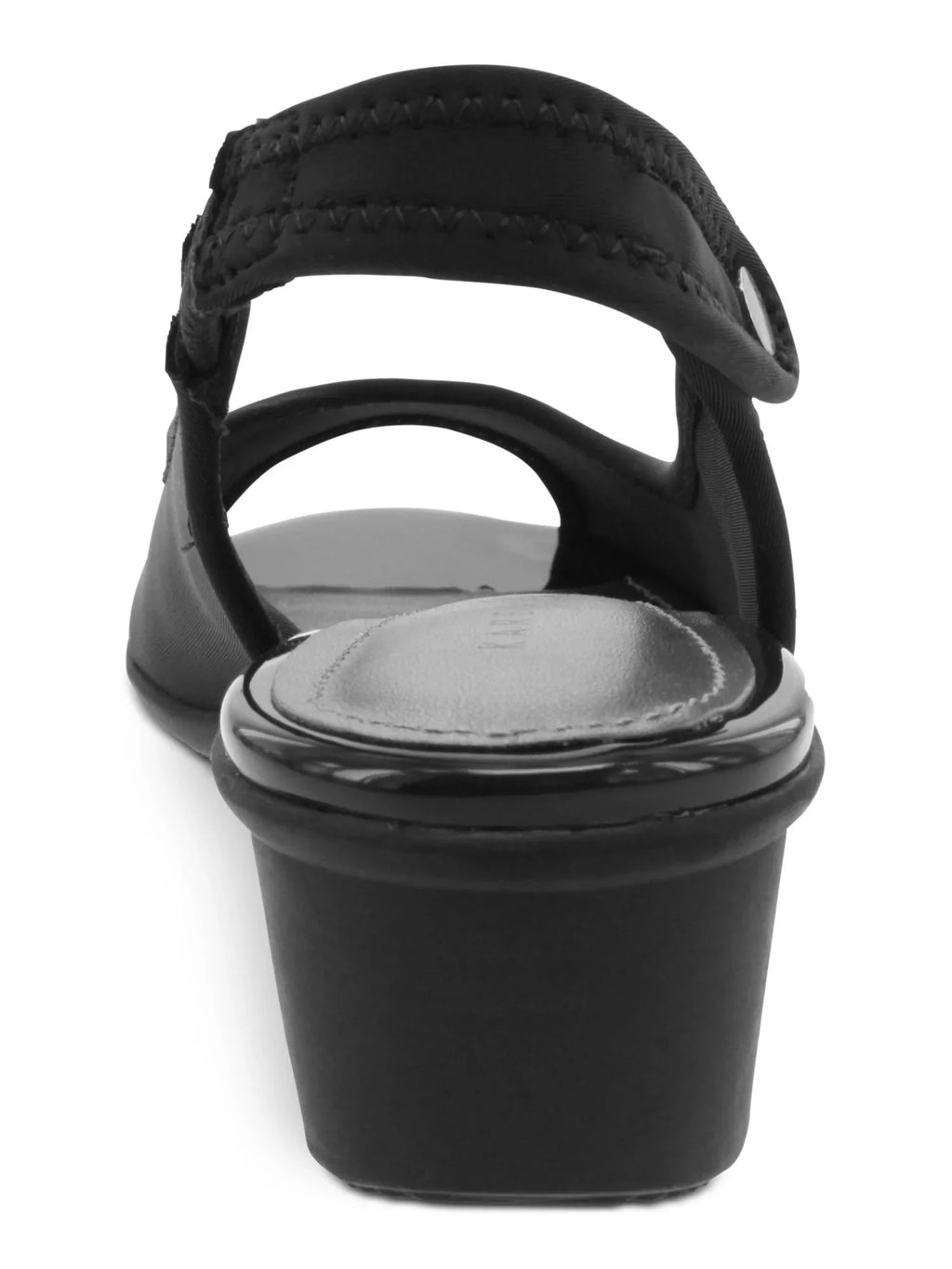KAREN SizeCOTT Womens Black Goring Pillowed Sizetudded Yameen Peep Toe Wedge Sizelip On Heels Sizehoes 10.5 M