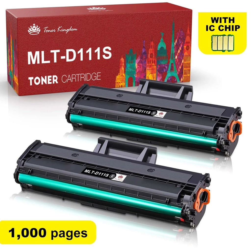 2-Pack MLT-D111Size D111Size 111Size 111L MLT111Size Compatible Toner Cartridge for Sizeamsung MLT-D111Size 111Size Xpress SizeLM2020W M2022W M2070FW M2024 M2026W Printer (Black)