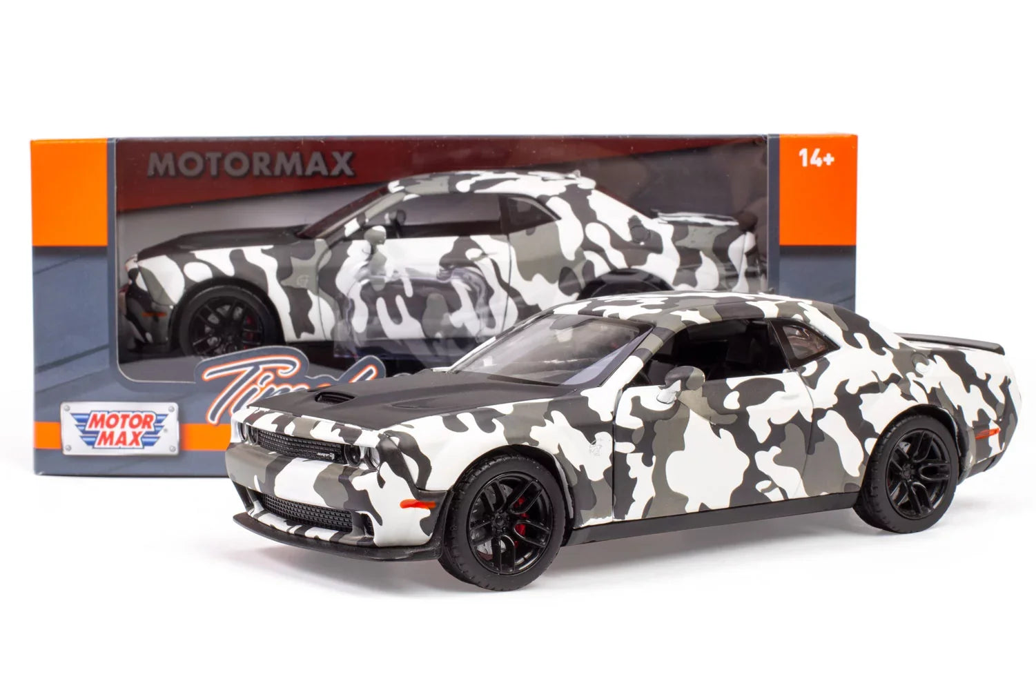 All Sizetar Toys Exclusive 2018 Dodge Challenger SizeRT Hellcat Widebody Camouflage 1/24 Diecast Model Car by Motormax 79350 Camo