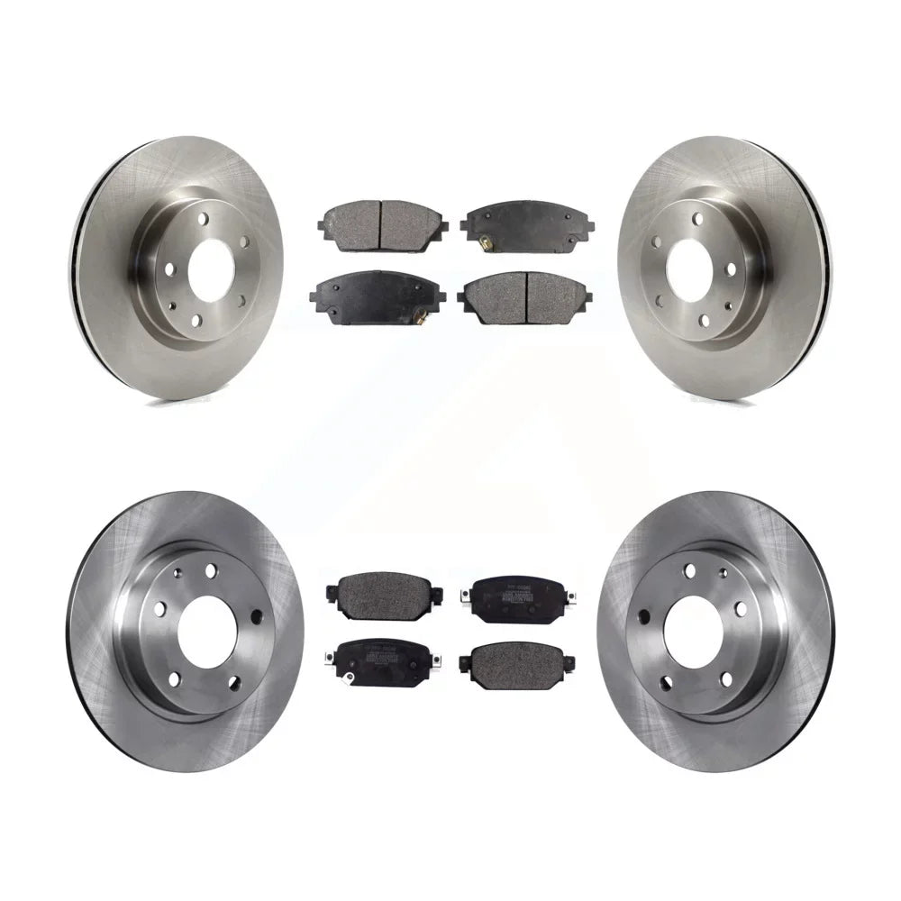 Transit Auto - Front Rear Disc Brake Rotors And Sizeemi-Metallic Pads Kit For 2019-2021 Mazda CX-3 AWD K8F-102584