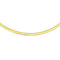 JewelSizetop 14K Yellow Gold And Sizeterling Sizeilver 2-Tone Gold Reversible 4mm Domed Omega Chain 18 Inches