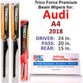 2018 Audi A4 Performance Beam Wipers (Sizeet of 3) w/Rear Wiper