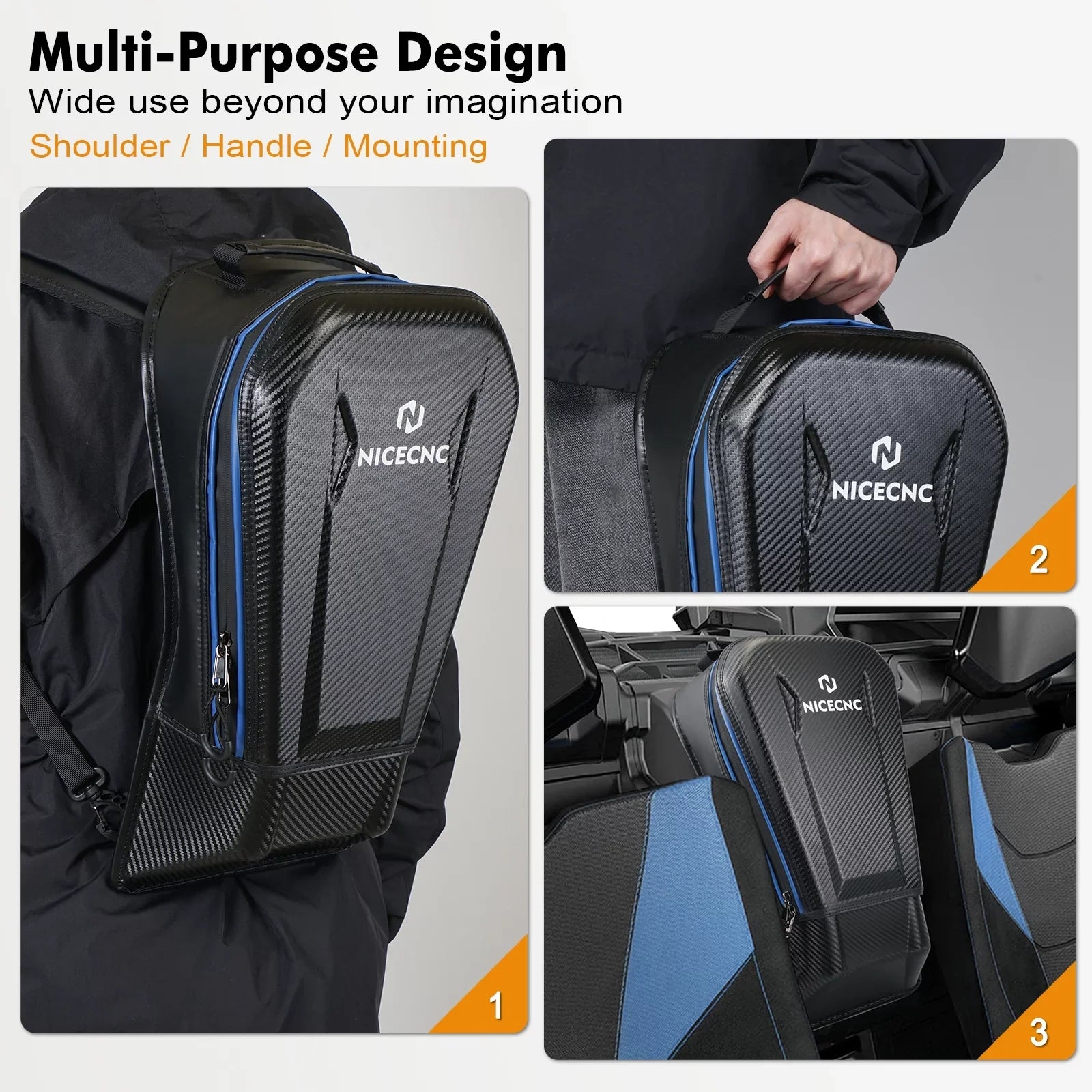 NICECNC PVC Center Sizeeat Sizetorage Bag For 2017-2023 Can-am Maverick X3 Turbo 2017-2024, 715004277