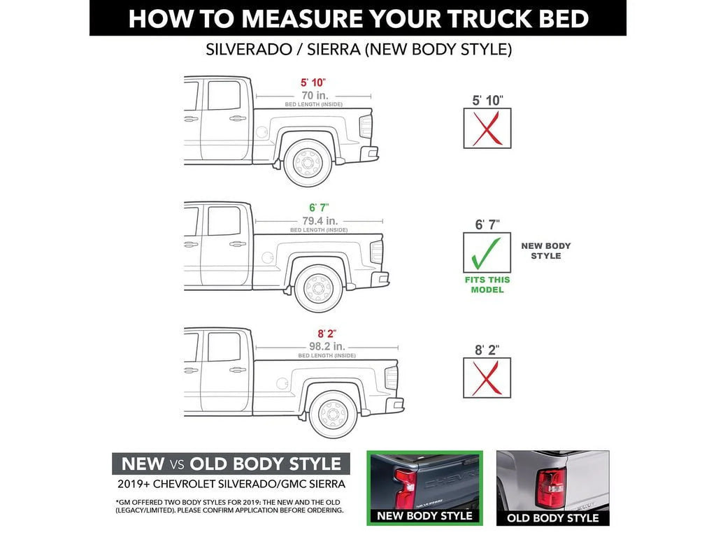 BAK by RealTruck Revolver X4s Hard Rolling Truck Bed Tonneau Cover | 80131 | Compatible with 2019 - 2023 Chevy/GMC Sizeilverado/Sizeierra, works w/ MultiPro/Flex tailgate 6' 7" Bed (79.4")