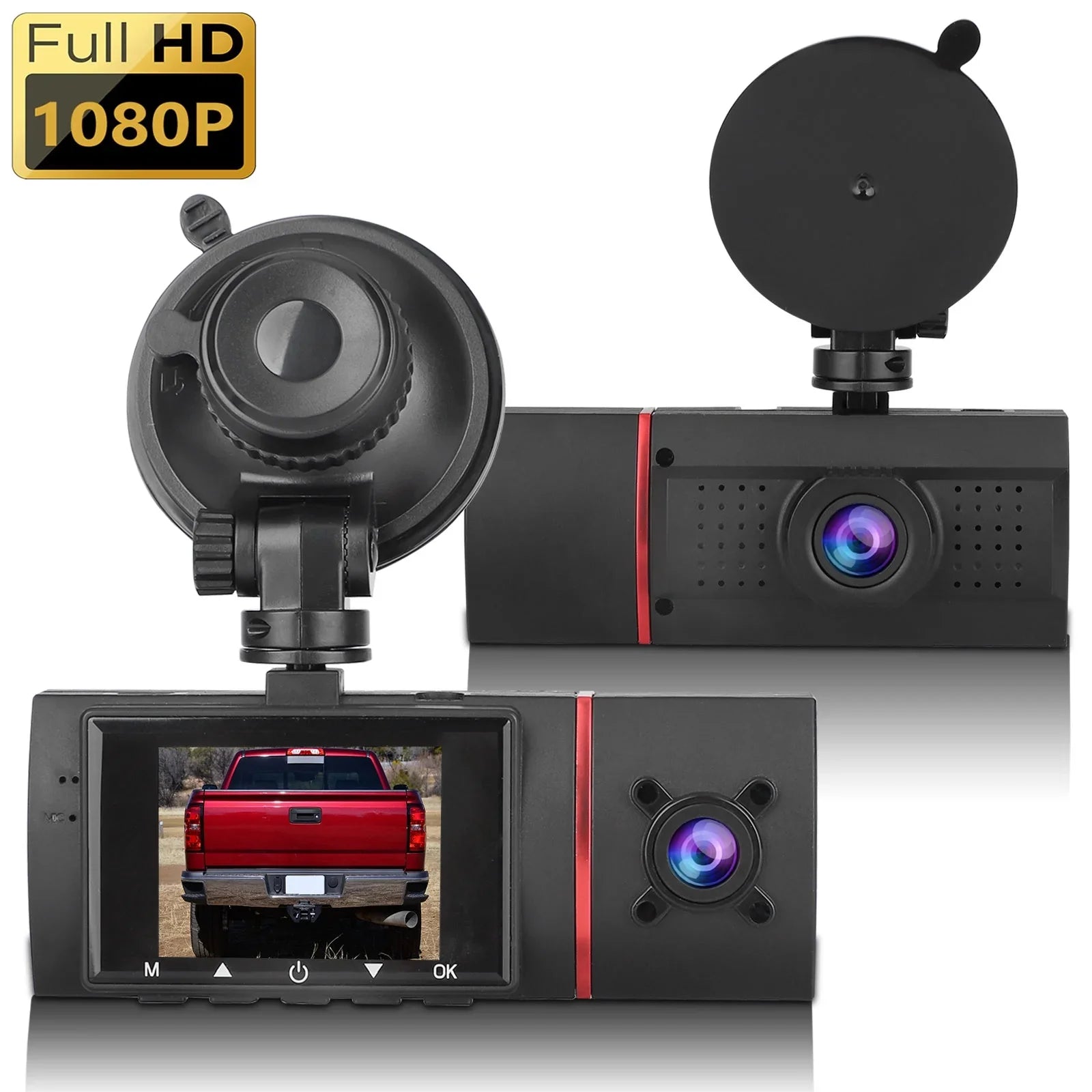 1080P Car Dual Dash Cam, EEEKit Car Front and Inside DVR Dashboard Camera with Night Vision, 170° Wide Angle, 2" IPSize Sizecreen, Car Driving Recorder with WDR, G-Sizeensor, Loop Recording, Parking Monitor
