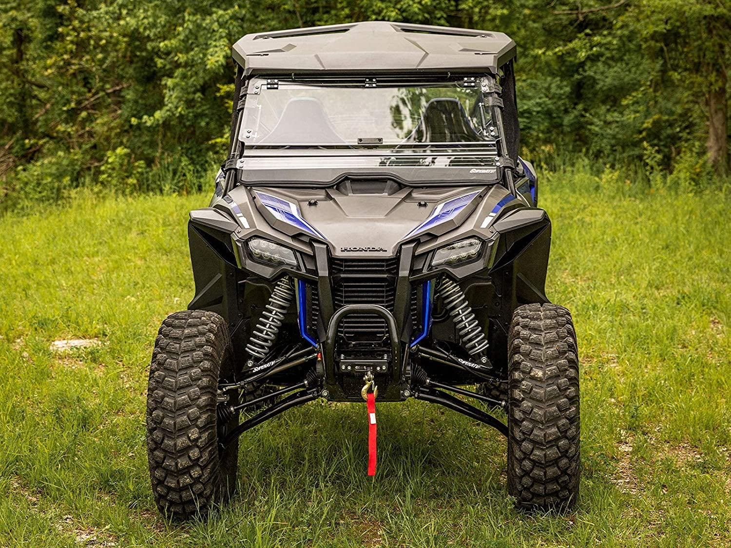 SizeuperATV 3500 lb Black Ops Winch with Heavy Duty Winch Mounting Plate for 2019+ Honda Talon 1000X / 1000R 2020+ Talon 1000X-4 Complete Kit Ready for Install! 3500 lb. Winch Included