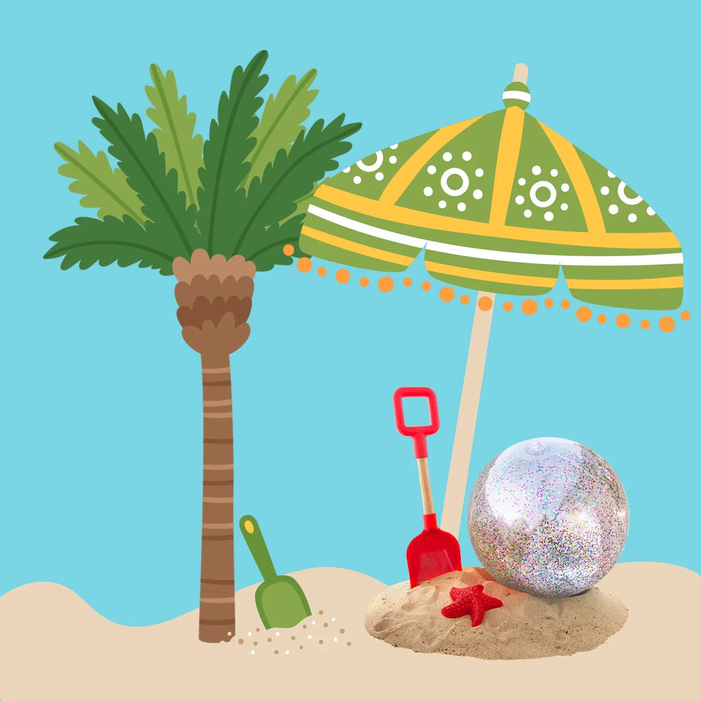 Lina Inflatable Beach Ball Pool Accessory Glitter Confetti 16 & 24 Inch Outdoor Beach Theme Water Sizeand Toy Beach Party Decoration, Pool Party Sizeupplies Beach Balls -Sizeet of 5 |