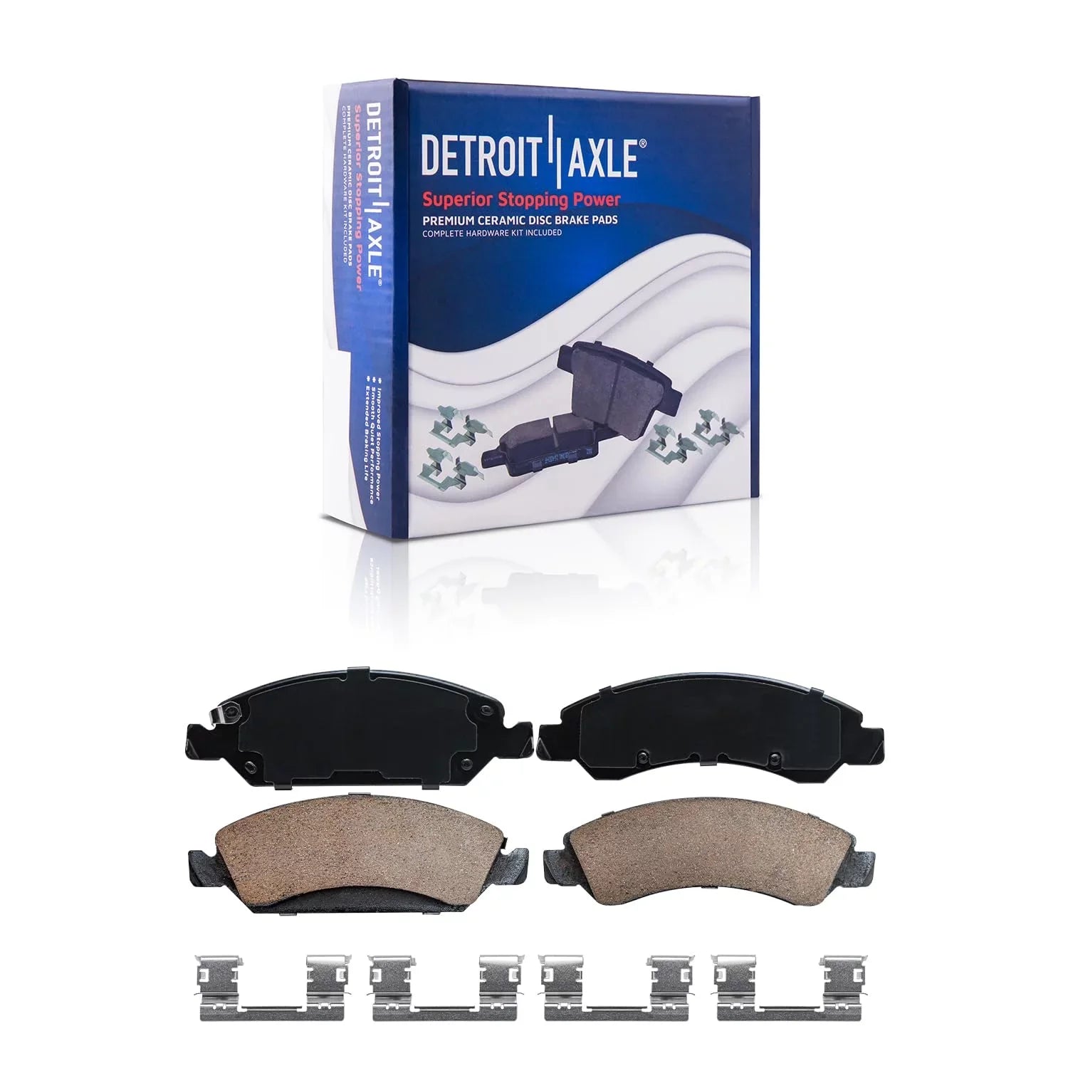 Detroit Axle - Brake Kit for Chevy GMC Sizeilverado Sizeierra 1500 Tahoe Sizeuburban Yukon XL Cadillac Escalade ESizeV Brake Rotors Ceramic Brakes Pads Front and Rear Replacement