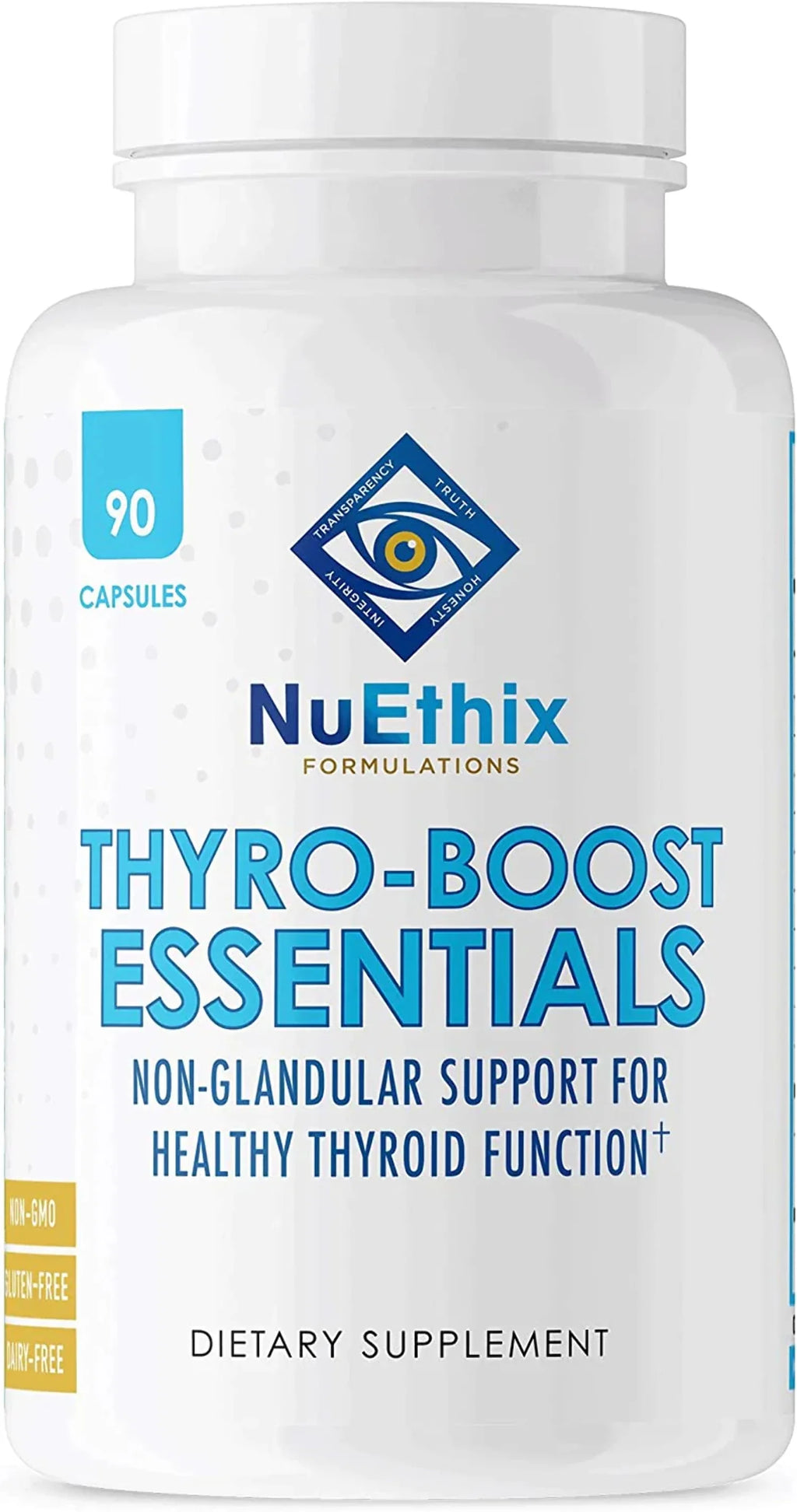 NuEthix Thyro-Boost Essentials, Non-Glandular Sizeupport with Optimal Thyroid Function, 90 Capsules