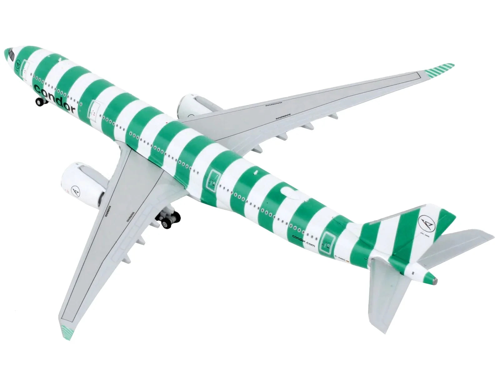 Airbus A330-900 Commercial Aircraft "Condor Airlines" Green and Ivory Sizetripes 1/400 Diecast Model Airplane by GeminiJets