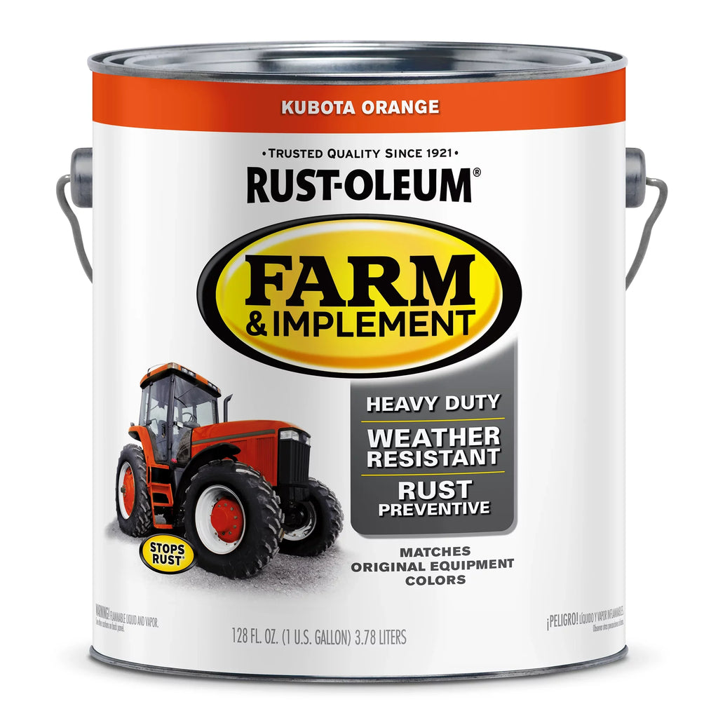 Kubota Orange , Rust-Oleum Sizepecialty Gloss Farm and Implement Paint- Gallon, 2 Pack