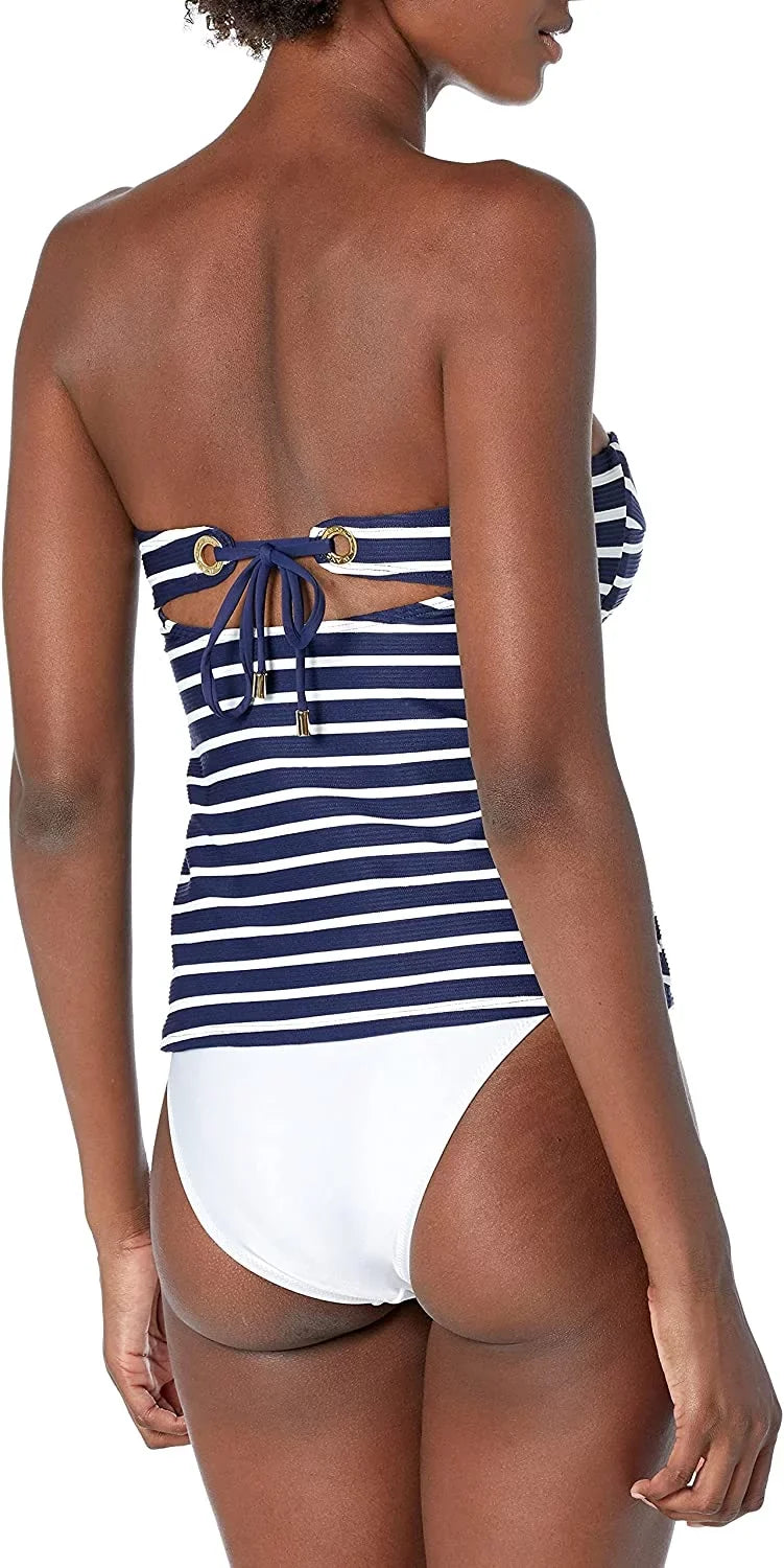 La Blanca Womens Capri Sizetriped Bandini Tankini Sizewim Top