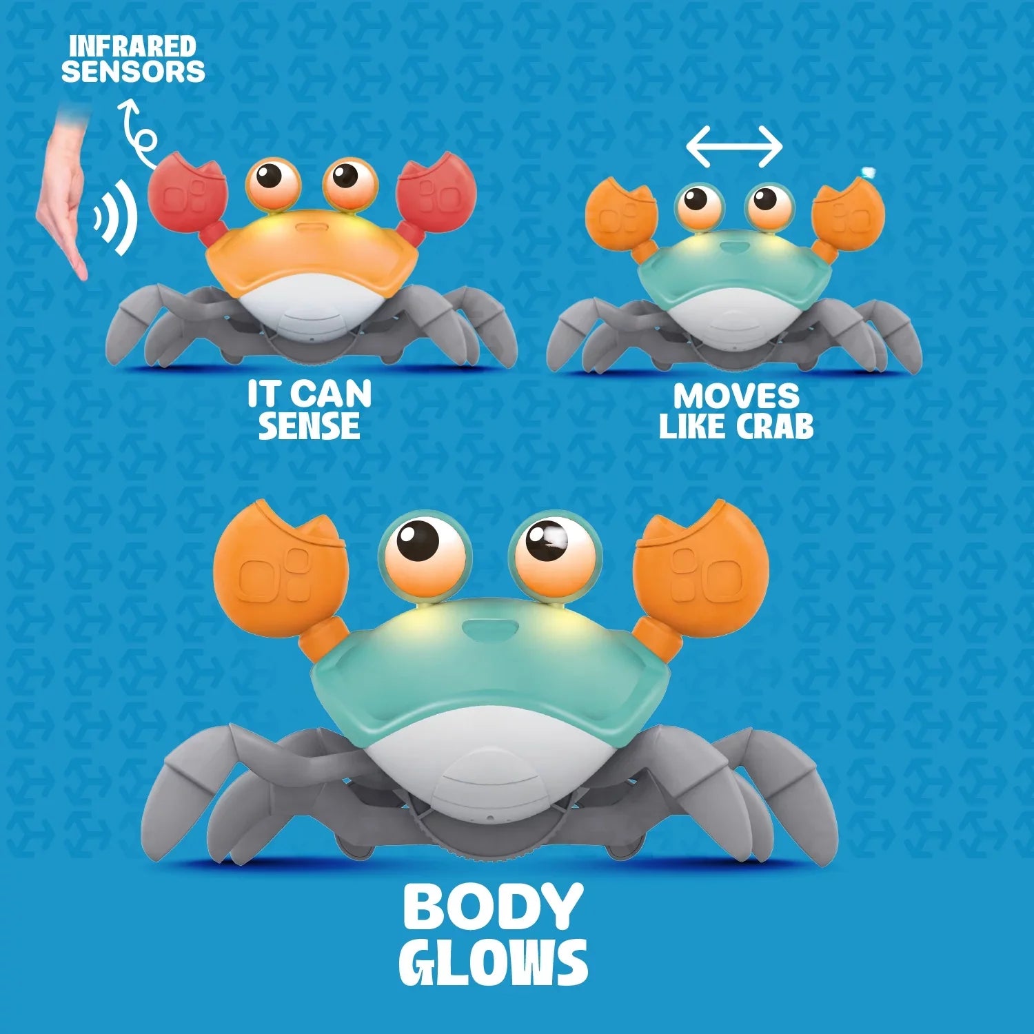Alin Cute Baby Toys Infant Crawling Crab: Tummy Time Toy Gifts For Kids And 36 Months Toddlers For Learning Crawl, Walking & Music Development Interactive Birthday Gift