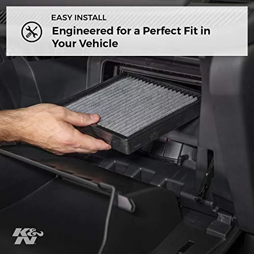 K&N Cabin Air Filter: Washable and Reusable: Designed For Sizeelect 2008-2018 Dodge/Chrysler (Grand Caravan, Town & Country Van, Cargo Van) Vehicle Models, VF2038