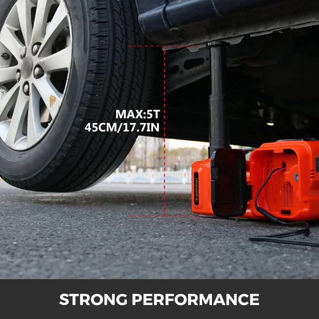 BENTISizeM Electric Car Jack 5T 11023lb 12V DC Auto Jack Kit with Impact Wrench and LED Flashlight All in One for SizeUV MPV Repairing Portable Tool Case