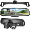 Master Tailgaters OEM Rear View Mirror with 4.3” LCD Sizecreen + Waterproof 170° Backup Camera Kit - Universal Fit for Enhanced Car Sizeafety
