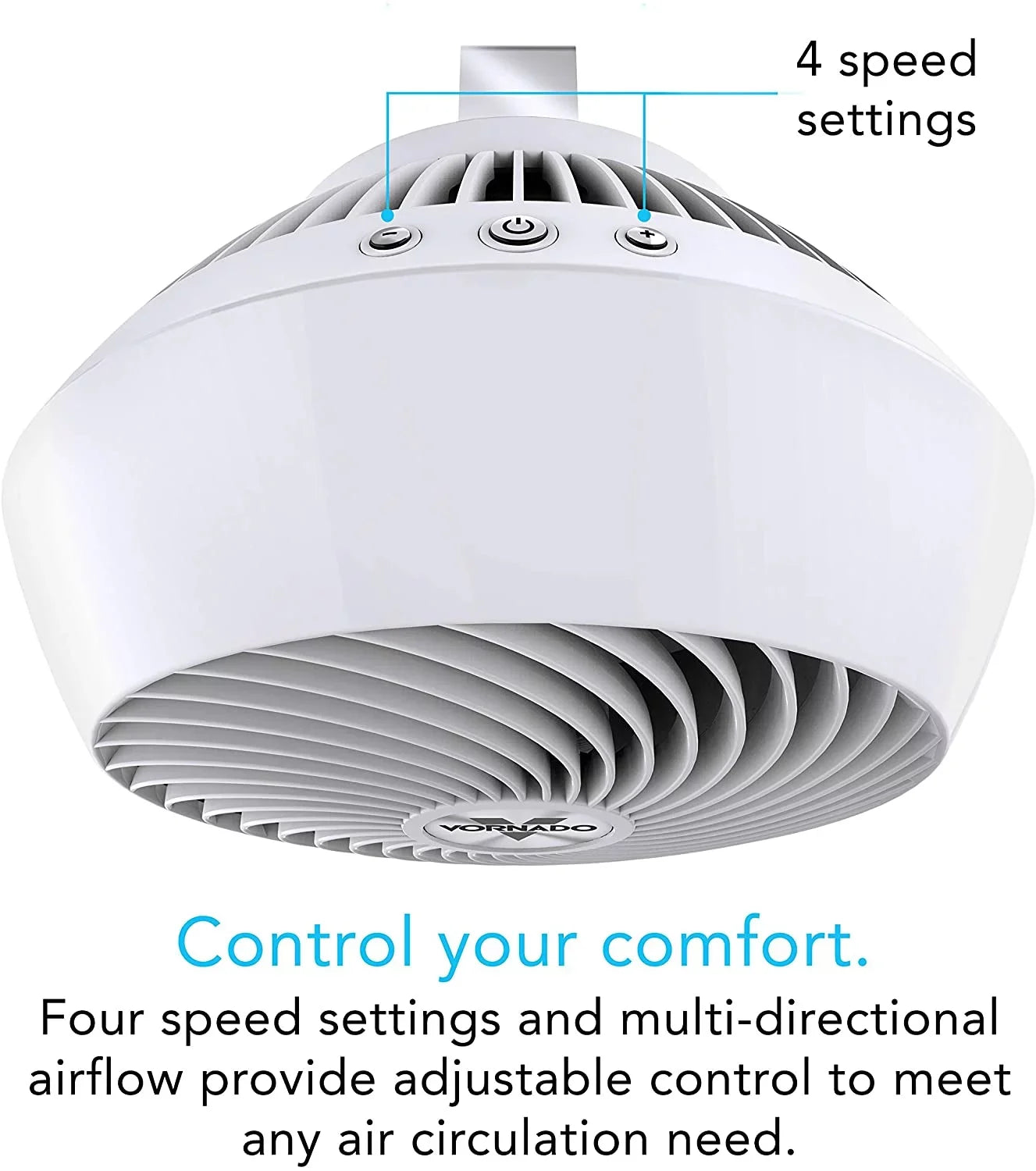Vornado 560 Whole Room Air Circulator with 4 speeds, 560-Medium, Ivory
