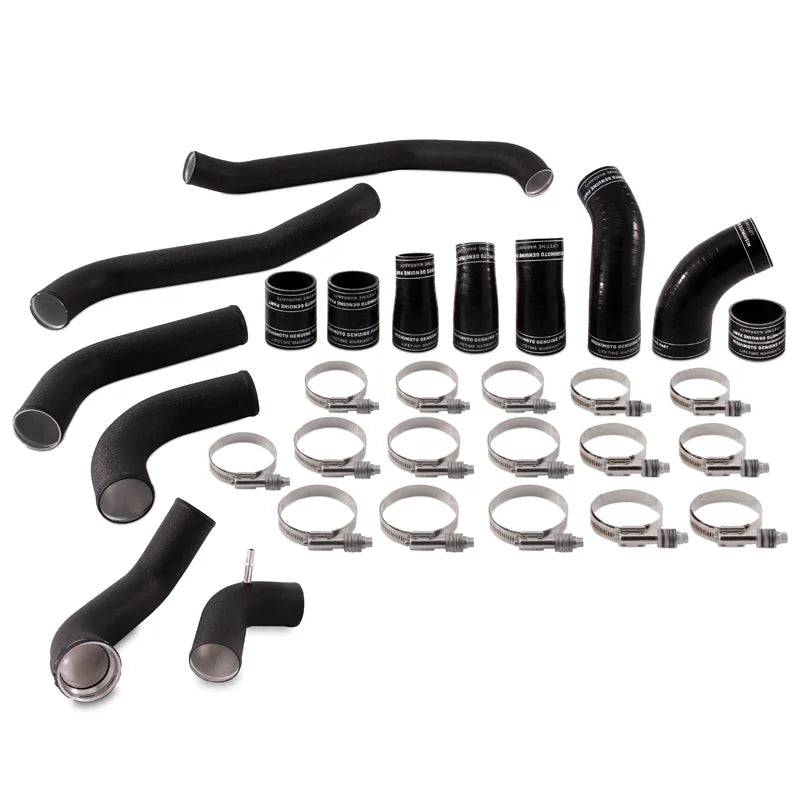 Mishimoto MMICP-F35T-17KWBK Intercooler Pipe Kit Compatible With Ford F-150 Raptor 2017+ Wrinkle Black