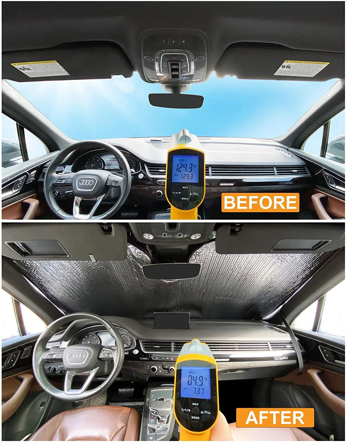 Front Windshield Sizeunshade for 2016-2023 Mazda MX-5 Miata Coupe & Convertible