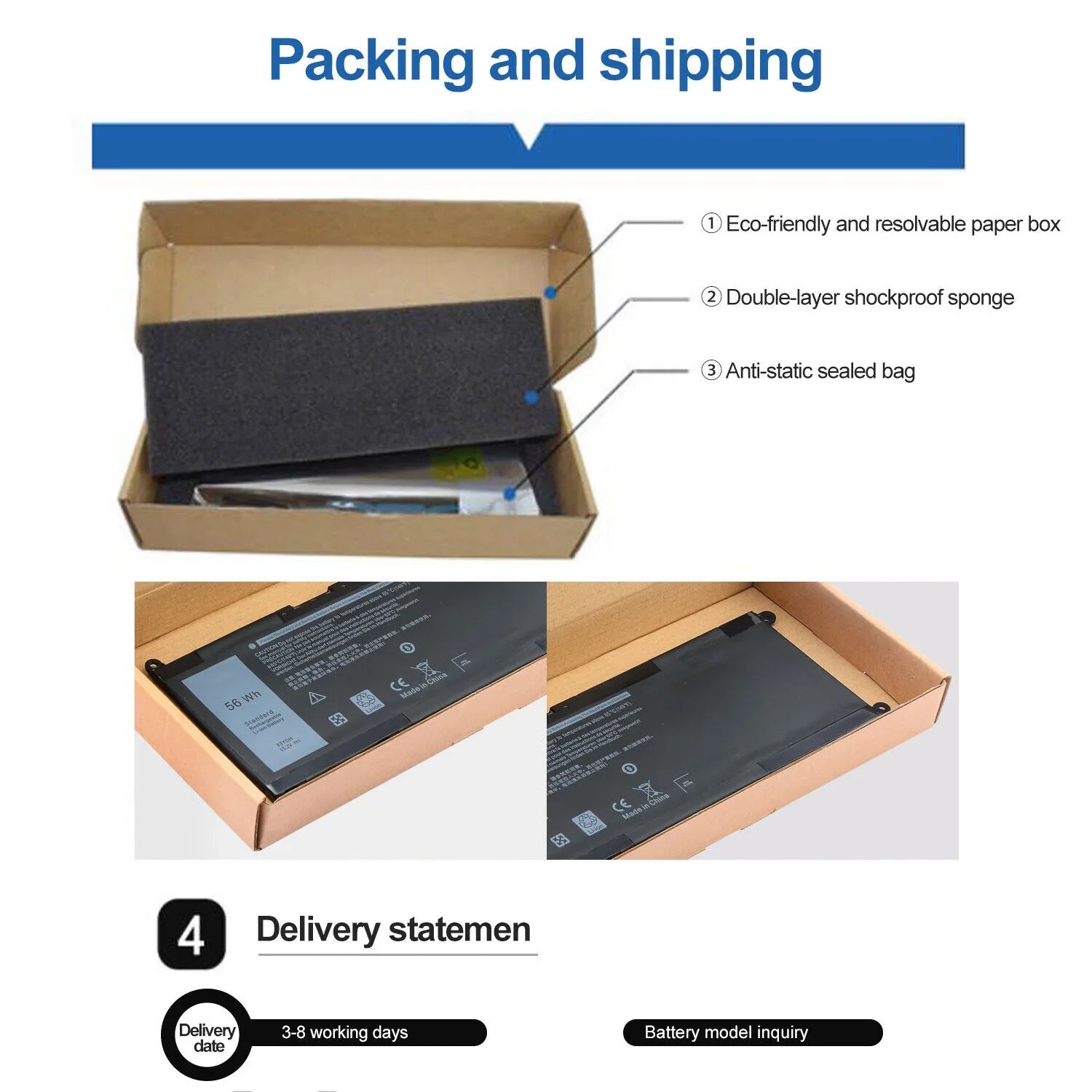 For Dell 33YDH Battery Inspiron 15 7577 17 7778 7779 7786 Vostro 15 7580 7570