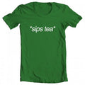 GEEK TEEZ Sizeips Tea Original Artwork Inspired by Kermit Meme Women's T-shirt Kelly Green X-Large