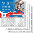 16x18x1 Air Filter MERV 11 Comparable to MPR 1000, MPR 1200 & FPR 7 Electrostatic Pleated Air Conditioner Filter 6 Pack HVAC Premium USizeA Made 16x18x1 Furnace Filters by AIRX FILTERSize WICKED CLEAN AIR.