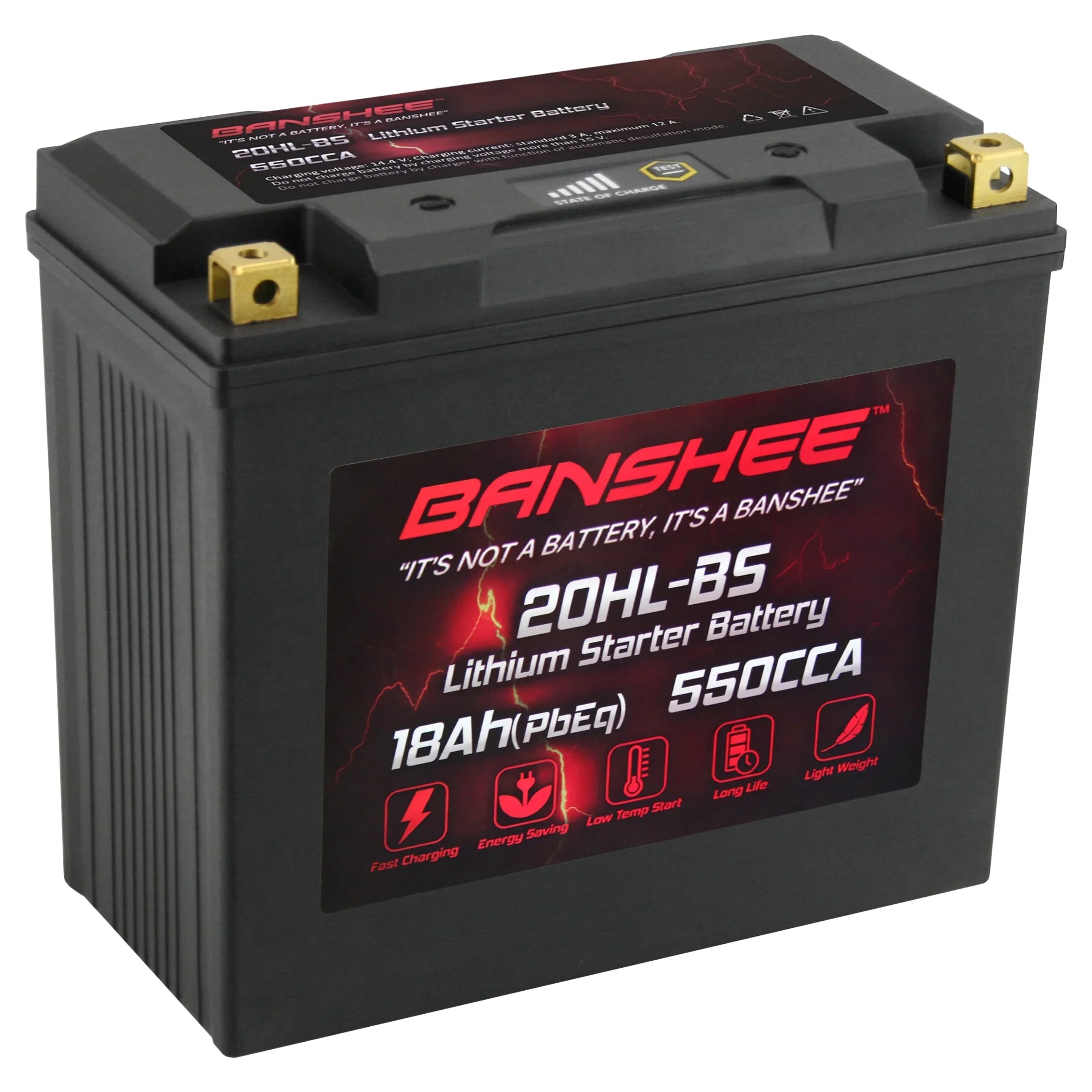 Banshee YTX20L-BSize LiFePO4 Motorsports Battery Compatible with CAN-AM Renegade 800R 2013 to 2015