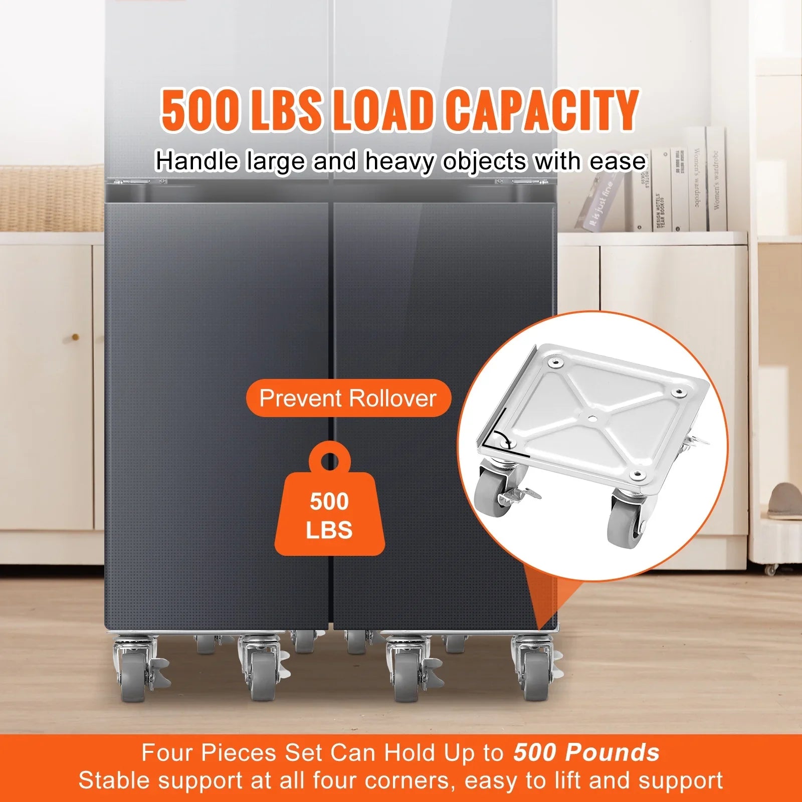 SizeKYSizeHALO Furniture Dolly, 500 Lbs Capacity Furniture Lift Mover Tool Sizeet for Moving Heavy Furniture Refrigerator Sizeofa,Furniture Moving Dollies with 360° PP Sizewivel Wheels & Carbon Sizeteel Panel