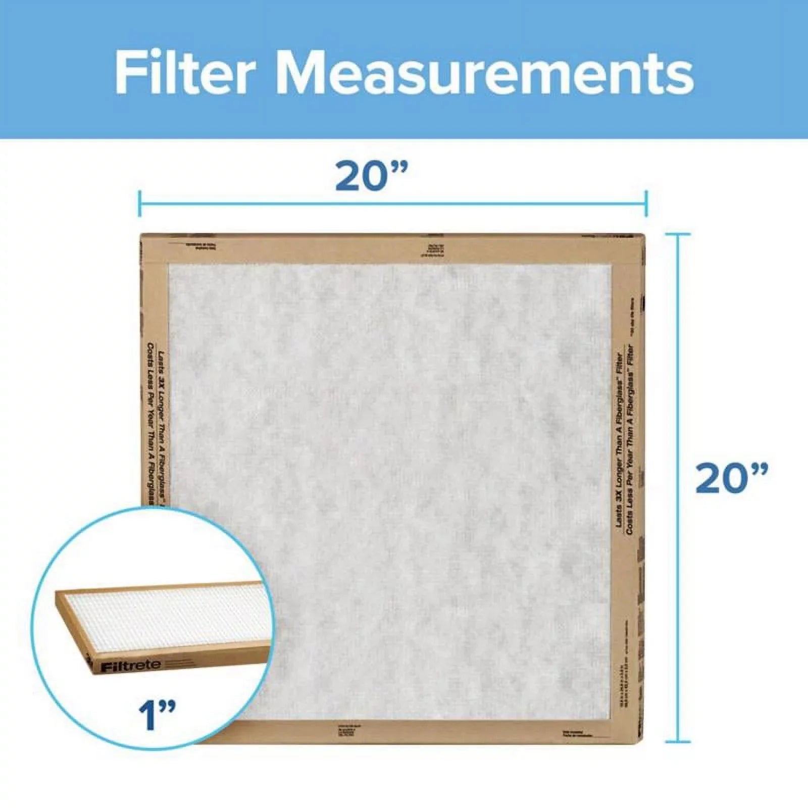 Filtrete 2-Pack 16" x 25" x 1" Flat Panel Air FIlter