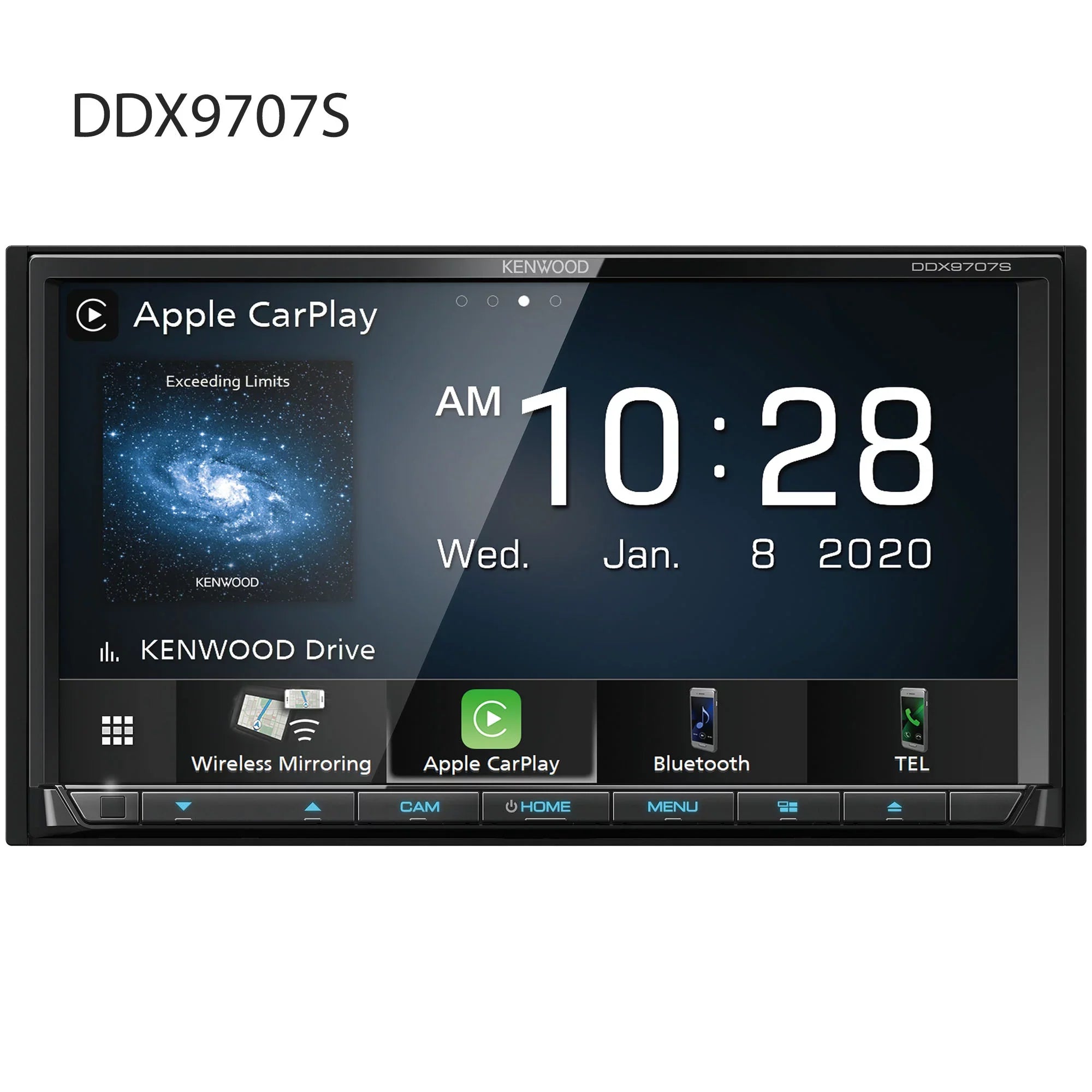 Kenwood DDX9707Size MultiMedia Receiver with CMOSize-320LP Multi-Angle Rear View Camera with License Plate Mounting
