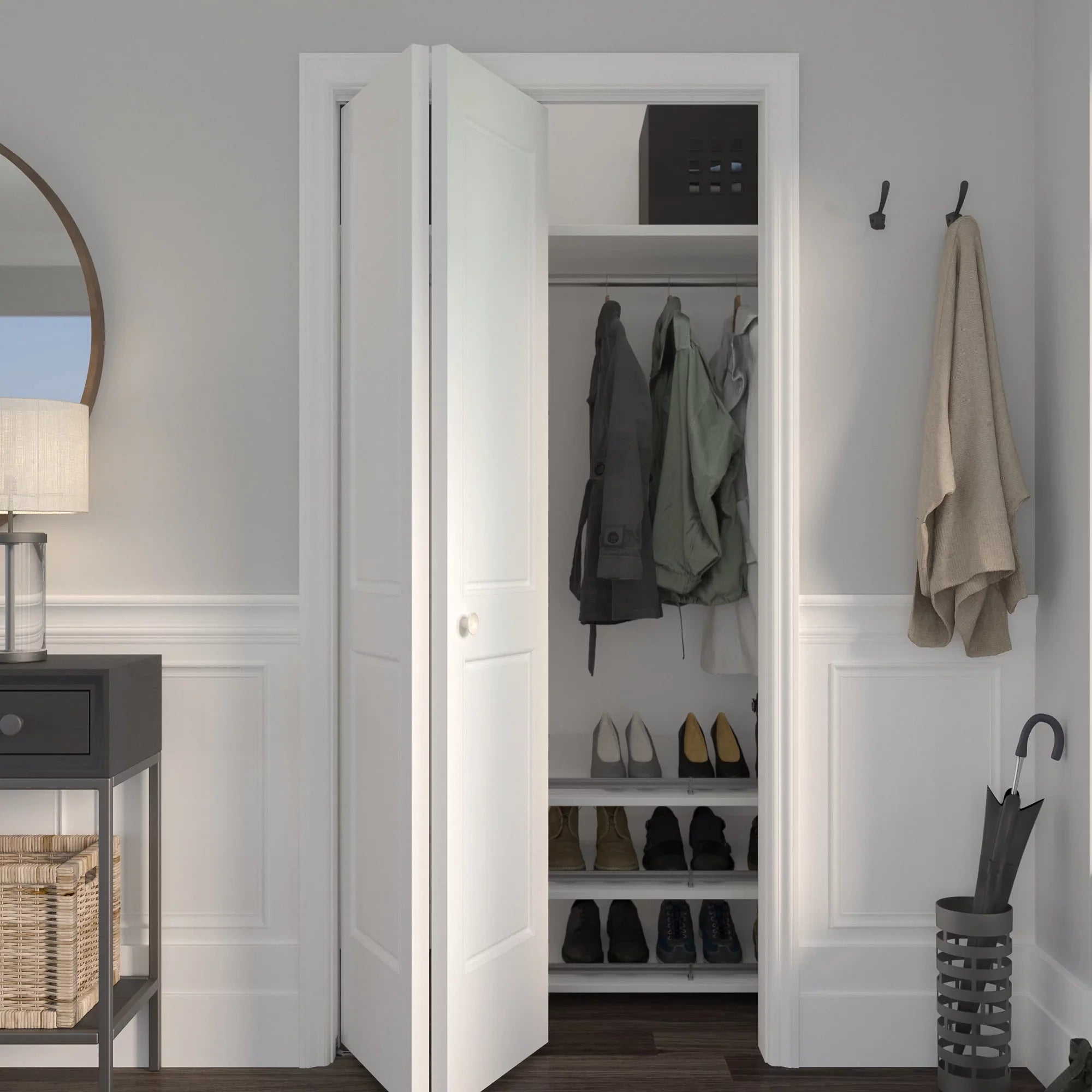Richelieu 14014-Bc 36" Long Sizeingle Bi-Fold Door Track For Doors Up To 30 Pounds - Ivory