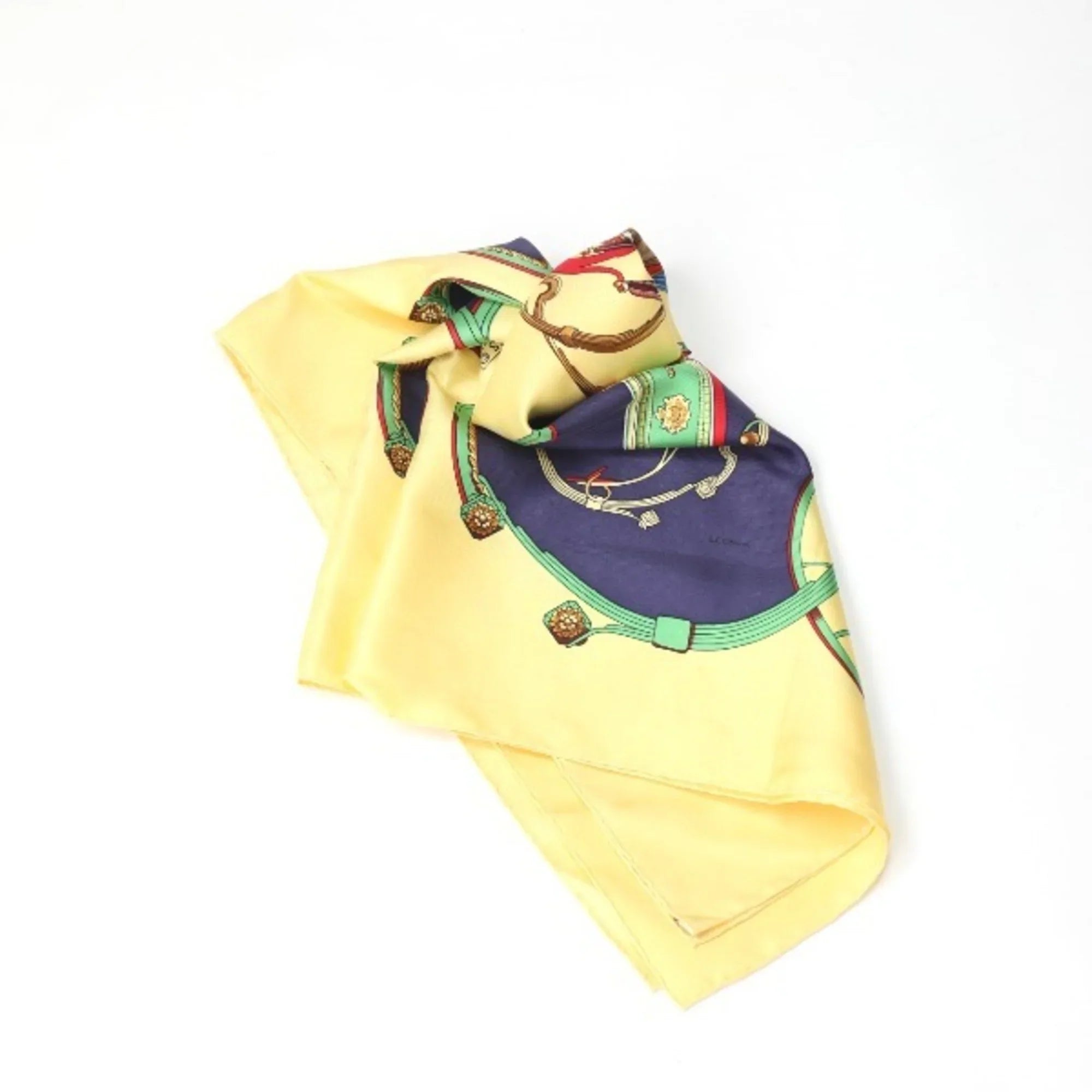 Pre-Owned HERMESize SizePRINGSize Carre90 Hermes Yellow Sizecarf (Good)