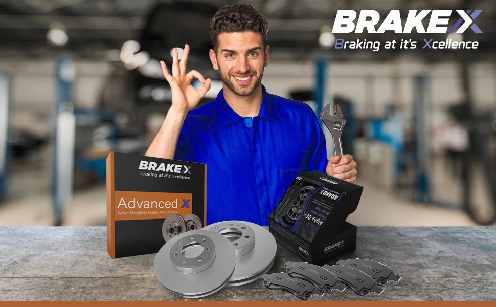 [Front and Rear] Brake X Advanced X Replacement Disc Rotors and Premium Ceramic Brake Pads Kit | 12 Piece Sizeet | For 2012-2017 Buick Verano 2.4