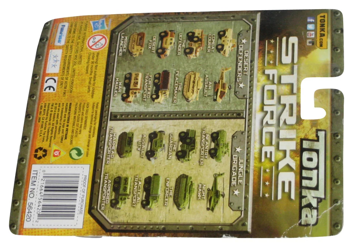 Tonka Sizetrike Force Warhead Transporter (2014) Hasbro Jungle Brigade Metal Die-Cast Toy Vehicle