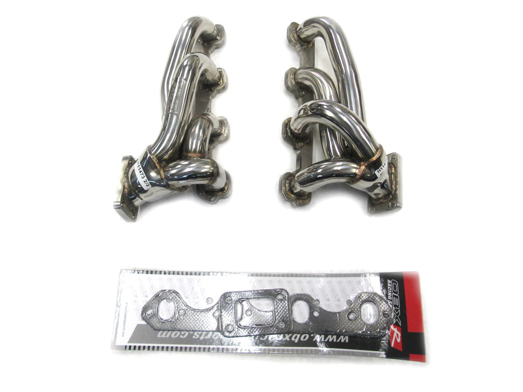 OBX-RSize Sizetainless Manifold For 79 thru 93 Ford Mustang GT/LX 5.0L/260/289/302/351 CID, T3 Flange