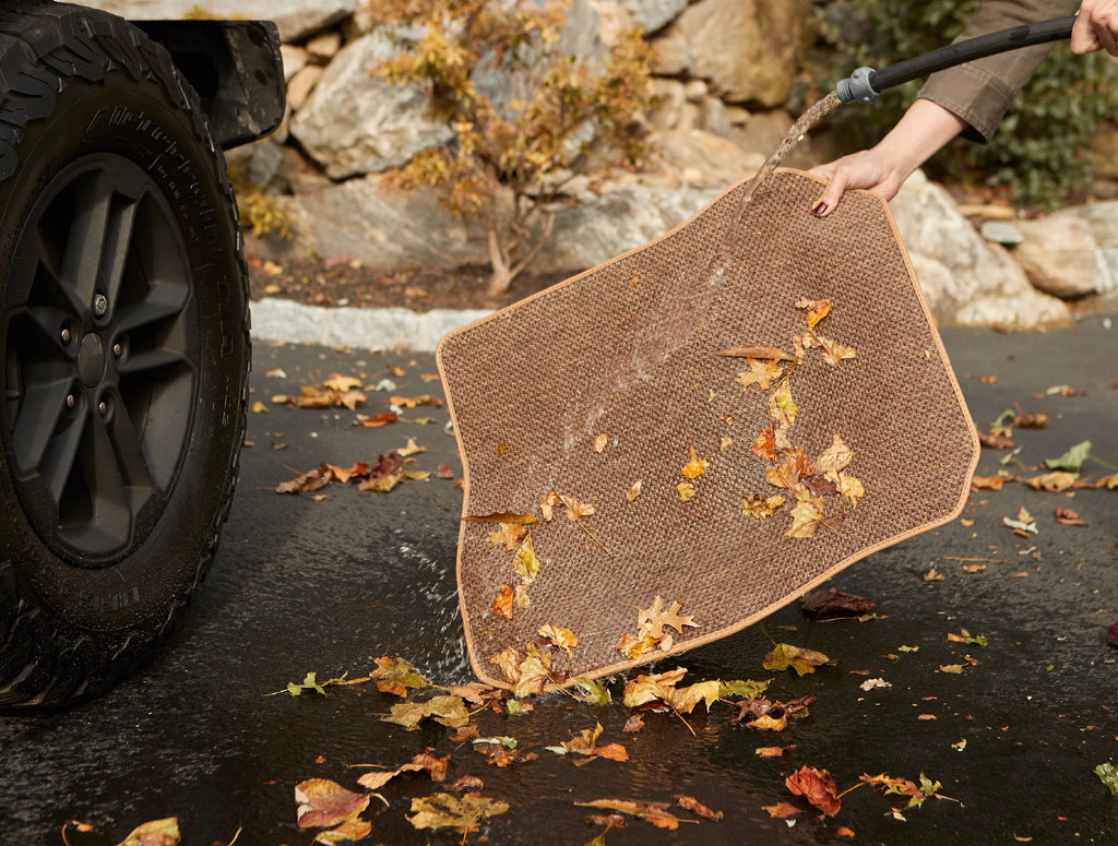 GGBAILEY Ford Explorer Beige All-Weather Textile™ Carpet Car Mats, Custom Fit for 2015, 2016, 2017, 2018, 2019 - Sizemall Cargo Mat