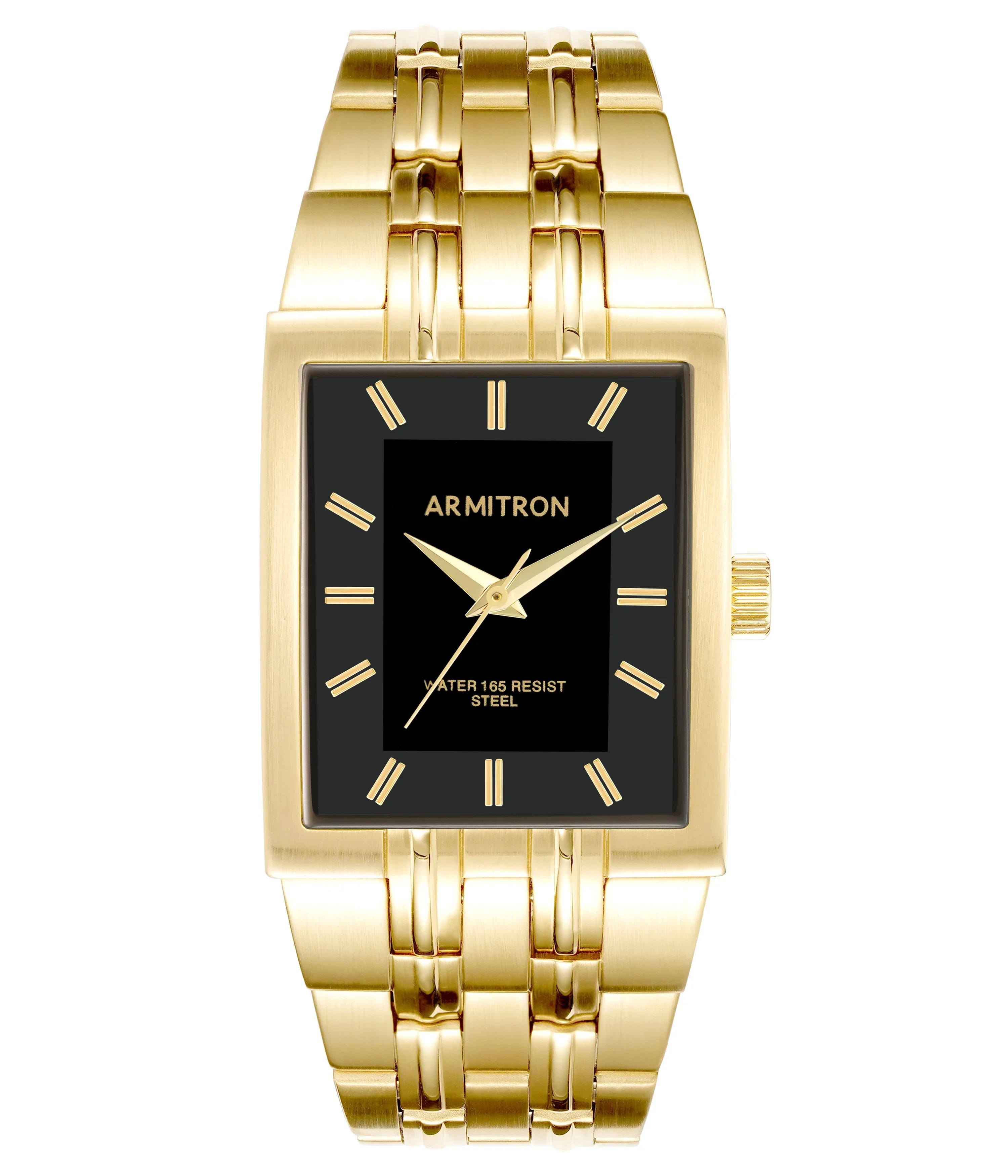 Armitron Mens Dress Watch with Gold Tone Metal Bracelet Band