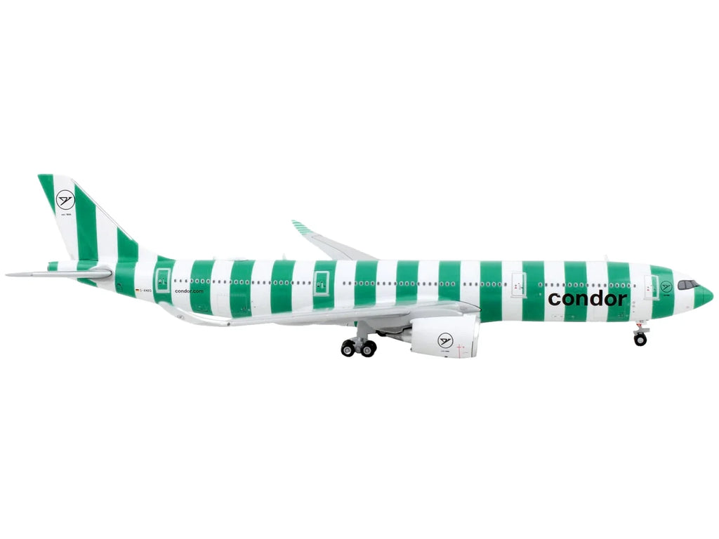 Airbus A330-900 Commercial Aircraft "Condor Airlines" Green and Ivory Sizetripes 1/400 Diecast Model Airplane by GeminiJets