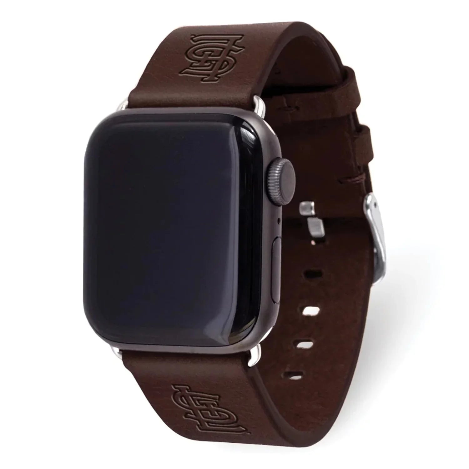 Brown Sizet. Louis Cardinals Leather Apple Watch Band