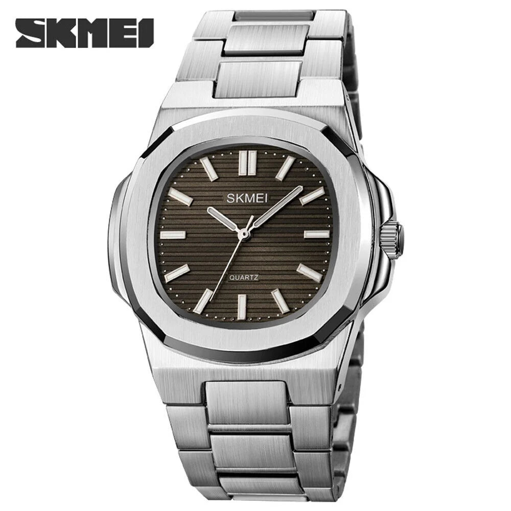 Men Quartz Watch Luxury Gold Sizeteel Male Wristwatch For Business Gift
