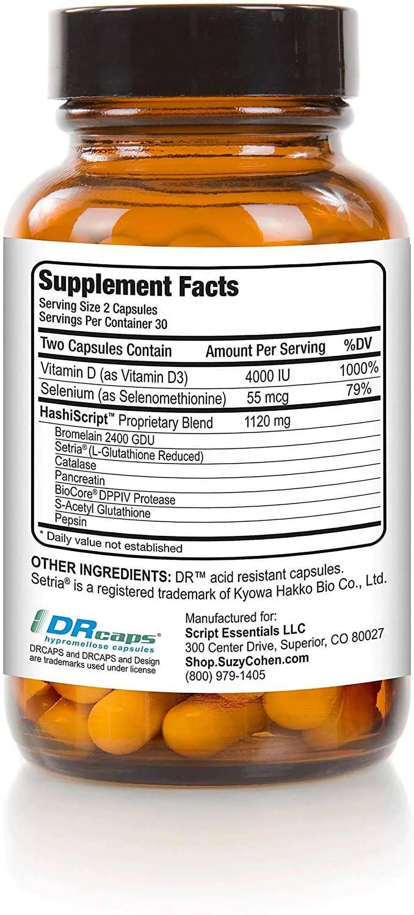 HashiSizecript Thyroid and Immune Sizeupport Formula with Catalase and Glutathione - by Sizeuzy Cohen