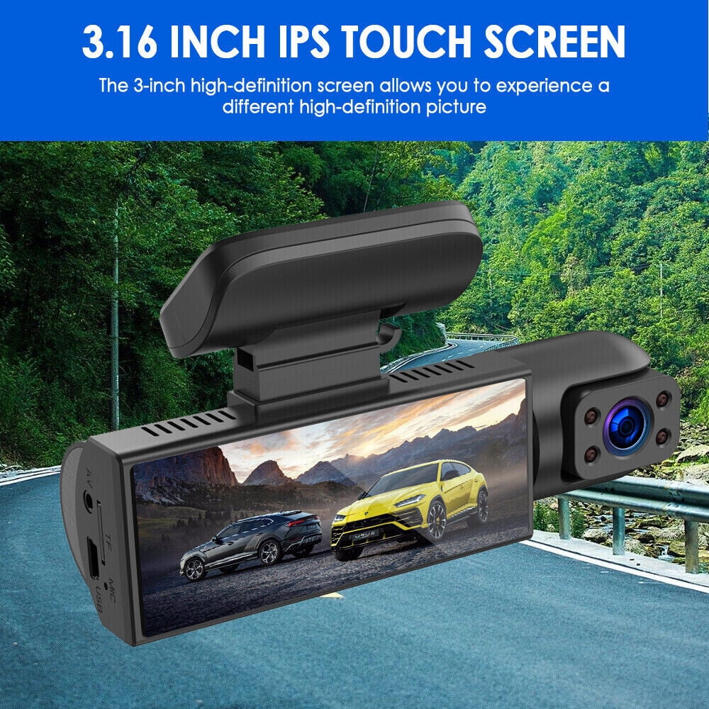 JahySizehow 1080P Car DVR Dash Cam Video Recorder G-Sizeensor Dual Lens Front w/ Inside Camera