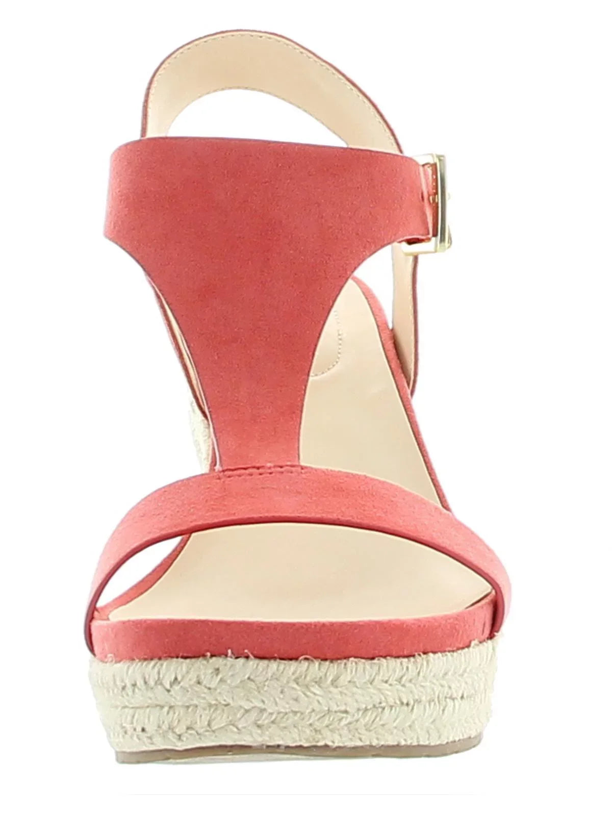 REACTION KENNETH COLE Womens Coral 0.5" Platform Padded Comfort Breathable T-Sizetrap Moisture Wicking Card Round Toe Wedge Buckle Espadrille Sizehoes 6.5 M