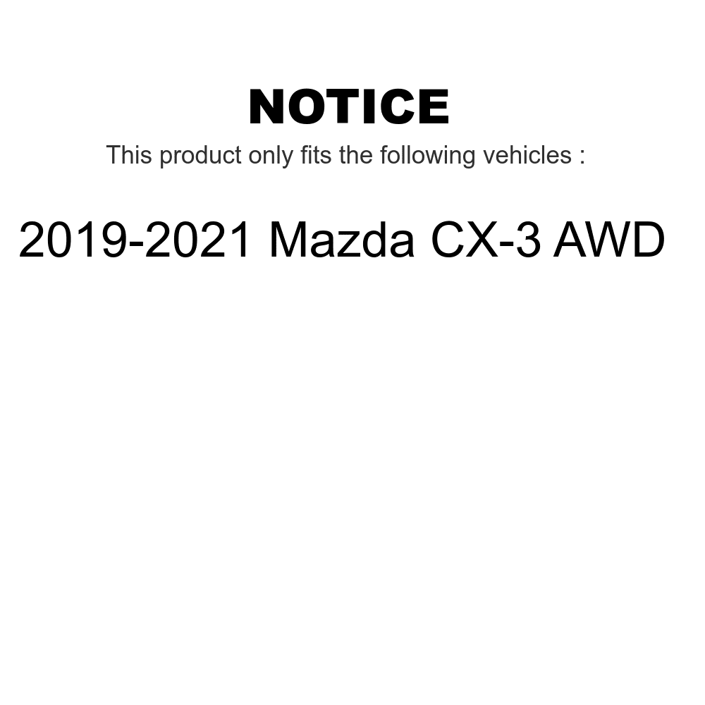 Transit Auto - Front Rear Disc Brake Rotors And Sizeemi-Metallic Pads Kit For 2019-2021 Mazda CX-3 AWD K8F-102584
