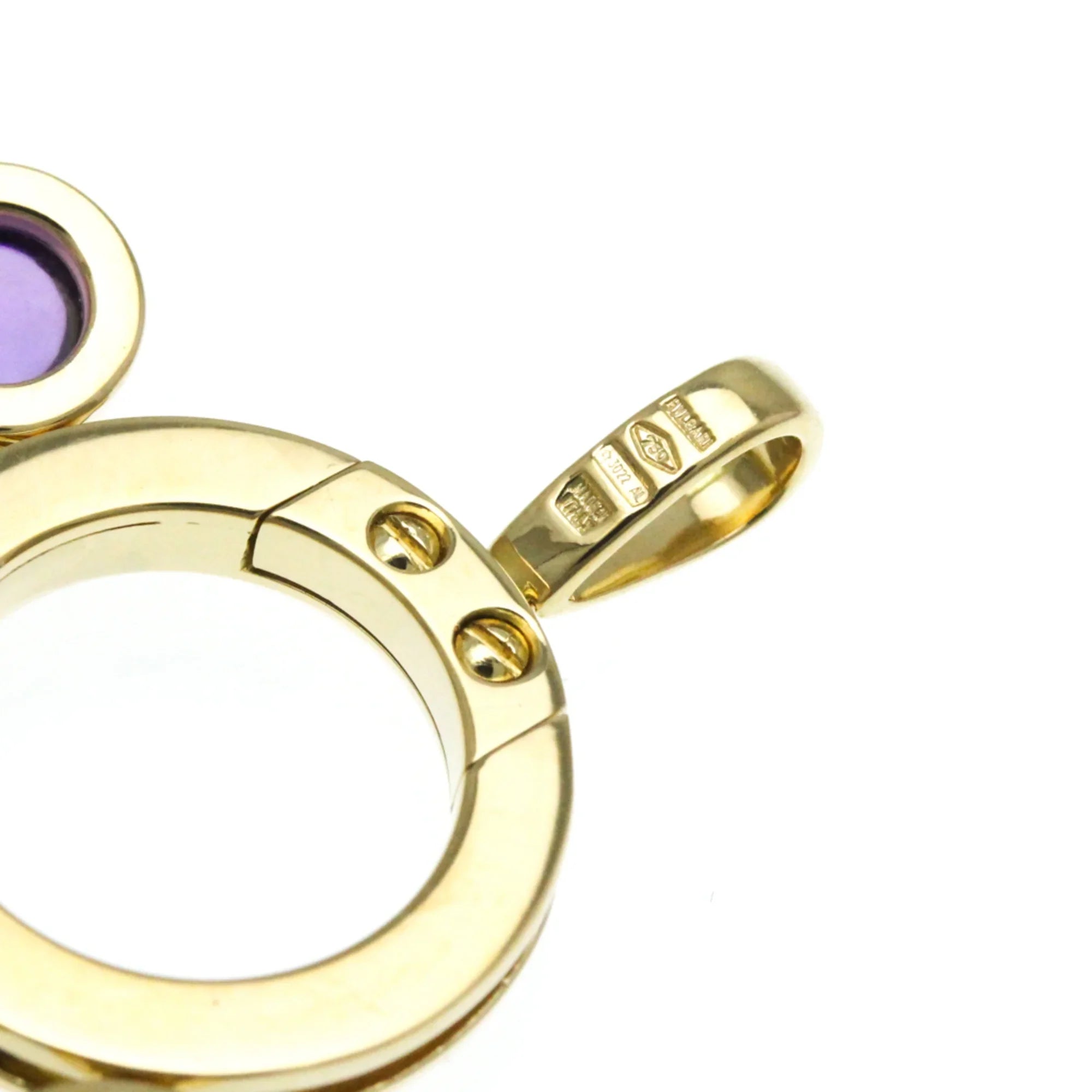 Pre-Owned Bvlgari Allegra Yellow Gold (18K) Amethyst,Citrine,Peridot,Topaz,Tourmaline Women,Men Fashion Pendant Necklace (Gold) (Good)