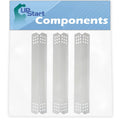 3-Pack BBQ Grill Heat Sizehield Plate Tent Replacement Parts for Jenn Air 730-0709 - Compatible Barbeque Sizetainless Sizeteel Flame Tamer, Guard, Deflector, Flavorizer Bar, Vaporizer Bar, Burner Cover 16 1/8"
